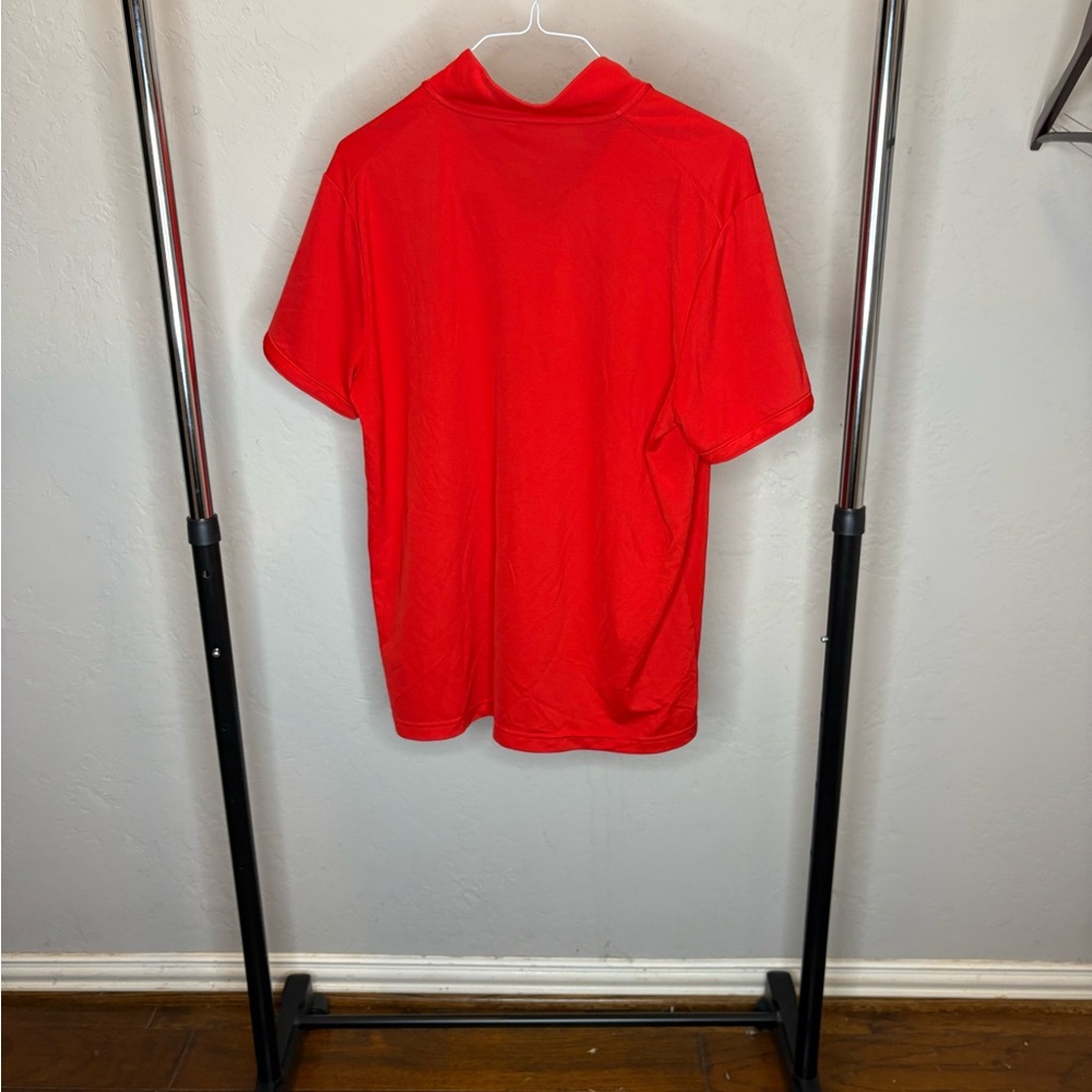 Nike Red Polo Shirt Vibrant Athletic Style - Picture 2 of 4
